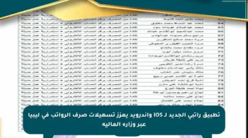 تطبيق راتبي الجديد لـ iOS وأندرويد يعزز تسهيلات صرف الرواتب في ليبيا عبر وزارة المالية